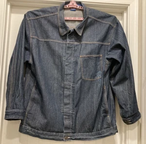 Bad Boy Demin Jean Jacket Mens SZ 3XL Flaw At Neck Front See Picture - Picture 1 of 19