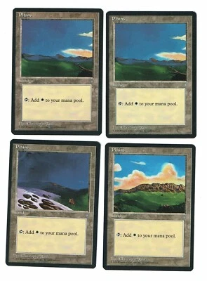 MTG Magic the Gathering 4x (NM) Plains Land Ice Age Wizards of the Coast - Image 1 of 2