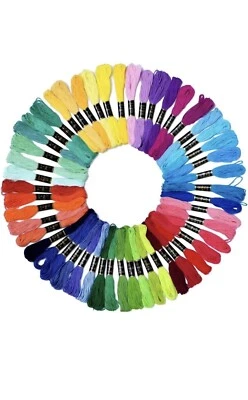 LE PAON Embroidery Floss Rainbow Color - Pack of 50 Skeins Threads - Image 1 of 2