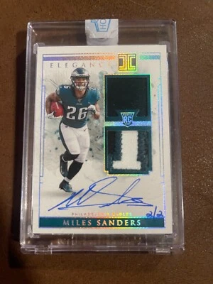 2019 Panini Impeccable Elegance Miles Sanders RPA #125 - Image 1 of 2