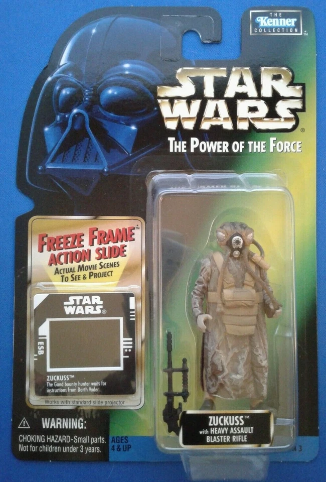 Star Wars POTF Zuckuss с Тяжелой Штурмовой Бластерной Винтовкой, Замораживающая Рама Зеленая Карта - Изображение 1 из 4