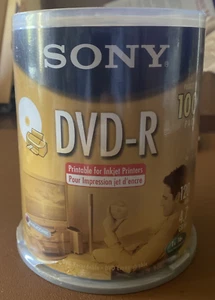 Sony DVD 100 Packs 120 min;4.7 GB/GO;Speed 1x-16x. PRINTABLE FOR INJECT PRINTERS - Picture 1 of 3