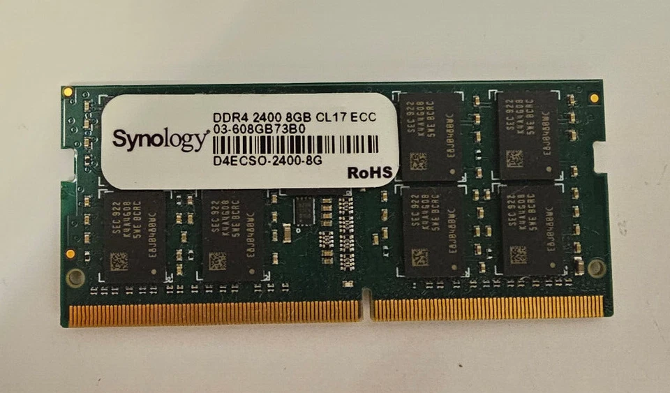 Synology SODIMM  ECC RAM DDR4 D4ECSO-2400-8G - Image 1 of 1