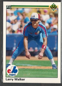 Upper Deck 1990 ~ Larry Walker 466 Salón de la fama novato - Imagen 1 de 2
