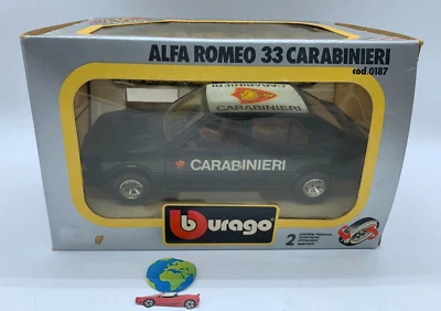 Bburago Alfa Romeo 33 Carabinieri, automodello scala 1:24 - 1:25, vintage (2689) - Immagine 1 di 4