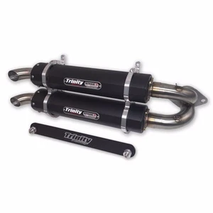 2018-2022 Polaris RZR RS1 Trinity Racing Stage 5 Slip on Exhaust Black Dual - Picture 1 of 1