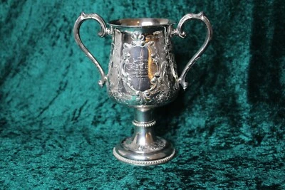 Rare Victorian English Antique Sterling Silver Trophy - H & T Silversmiths 1875 - image 1 of 4