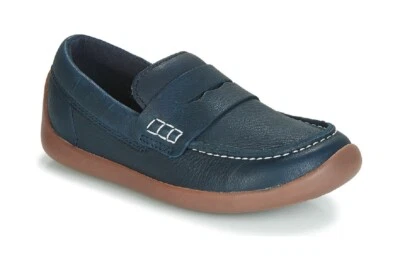 Clarks Artist Stride Boys Smart Real Leather Moccasins Classic Comfort Loafers