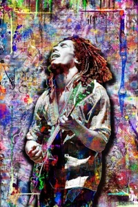 BOB MARLEY And The Wailers Poster 20x30in Bob Marley Tribute Art Free Shipping - Picture 1 of 9