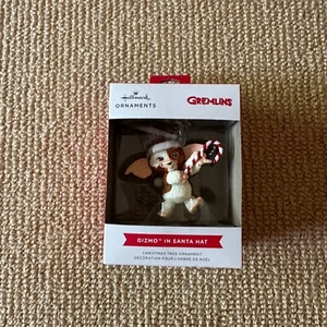Hallmark Gremlins Gizmo In Santa Hat Red Box Ornament 2024 - Picture 1 of 1
