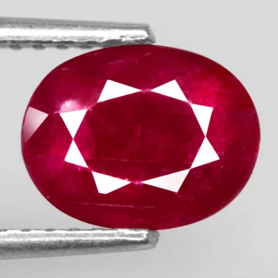 1.70Ct. Natural Gemstone Ruby Top Red Oval Normal Heated Tanzania Ravishing! - Image 1 of 4