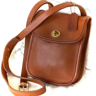 COACH Vtg Small Sidepack 9978 British Tan X/Body Leather USA/XLNT - Image 1 of 4