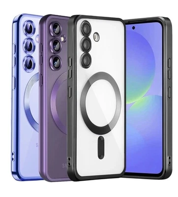 For Samsung Galaxy A17 A16 A36 A56 5G Plating MagSafe Magnetic Case Camera Cover - Image 1 of 4