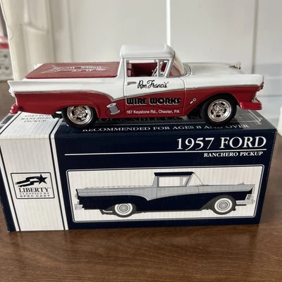1957 Ford Ranchero Pickup Liberty Classics 1:25 Diecast Bank Ron Francis OB Key - Image 1 of 4