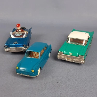 Jouets En Tôle Voitures D'époque Rétrocharge À Collectionner Vintage 1960 - Photo 1/4
