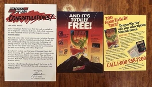 Dragon Warrior Nintendo Power Promo 3-Pack | Replica FREE Inserts Flyer NES - Bild 1 von 5