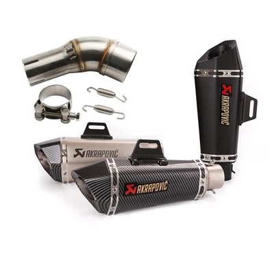 Sistema de escape tubo medio puntas silenciador 51 mm para Yamaha YZF R3 R25 MT-03 2014-2024 Foto 1 de 4