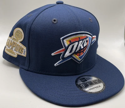 Oklahoma City Thunder New Era 9Fifty NBA Championship Hat Cap Snapback Navy - Image 1 of 4