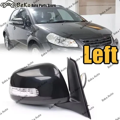 Espejo retrovisor izquierdo para Suzuki SX4 Hatchback 2009-2012 + luz de señal de giro negro Foto 1 de 4