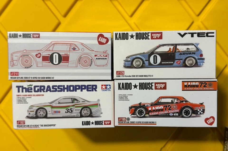 PAQUETE DE 4 COCHES KAIDO HOUSE 🎄NUEVOS LANZAMIENTOS 🎄!! Foto 1 de 1