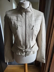 Karen Millen Women's Leather Jacket Size 12 - Picture 1 of 12