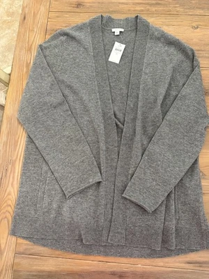 Cárdigan j Jill Cashmere gris oscuro j brezo nuevo con etiquetas, XL Foto 1 de 4