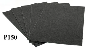 25PCS 5.5"x9" Wet Dry Silicon Carbide Sandpaper Set SandingSheets For Metal P150 - Picture 1 of 10