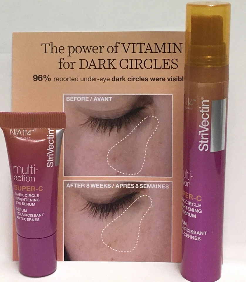 Strivectin Multi-Action Super C Dark Circle Brightening Eye Serum 0.5 & 0.17`NWB - Image 1 of 2
