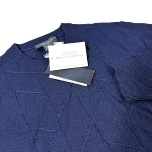 NWT The Men’s Store Cashmere Sweater Mens Size Small S Navy Blue - MSRP $228 - Picture 1 of 8