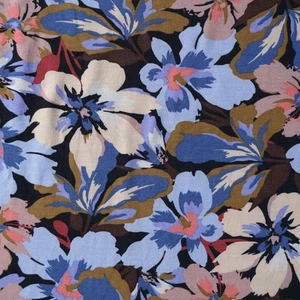 % Reststück 2,40m (GP 9,90 €/m) Jersey Baumwolle Modal Mix Blüte flieder NEU % - Bild 1 von 4