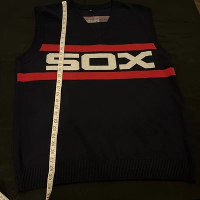 CHICAGO WHITE SOX 1980s SWEATER VEST STITCHED Size XL SGA 8/23/25.  - Image 1 of 4