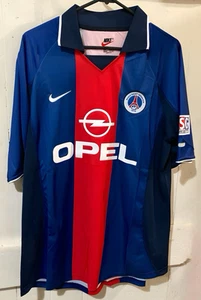 PSG 2000 2001 Shirt Retro Jersey Paris OPEL XL France Okocha Anelka Robert 00 01 - Picture 1 of 10