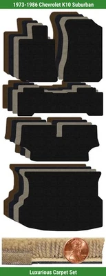 Juego de alfombrillas de lujo personalizadas para Chevrolet K10 Suburban 1973-1986 (5 piezas) #C0F Foto 1 de 4