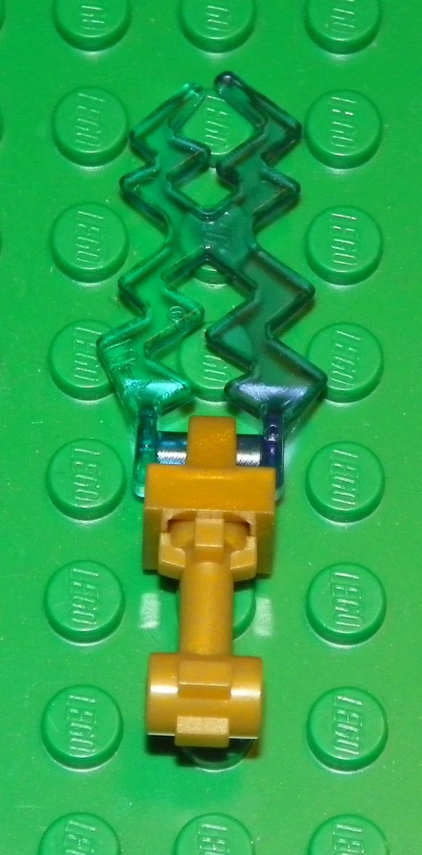 LEGO Ninjago - Bastón Mago Corto - Oro Perla / Azul Trans-Claro Foto 1 de 1