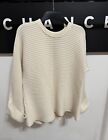 ME+EM 2-in-1 Ribbed Jumper Sweater Soft White Size Small (No Snood)