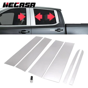 Door Pillar Post Trim Kits For Chevy Silverado GMC Sierra 19-25 Crew Double Cab - Picture 1 of 20