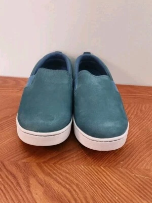 Zapatos de gamuza cómodos sin cordones MOZO Teal Kai para tripulaciones para mujer 7,5 antideslizantes Foto 1 de 4