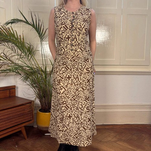 Maxi abito Moschino economico e chic cotone marrone medio