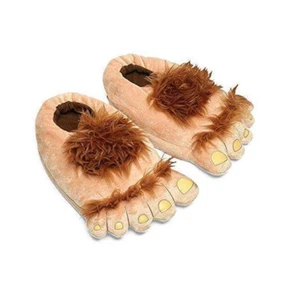 Trendy Funny Retro Savage Monster Plush Slippers - Picture 1 of 5