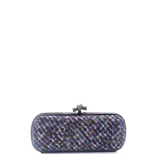 Bottega Veneta Box Knot Clutch Intrecciato Satin Long - Picture 1 of 6