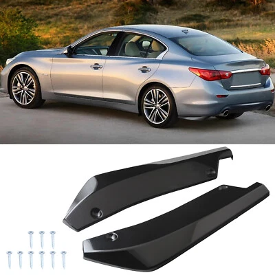 for Infiniti G37 Q50 Q60 Q70 Car Rear Bumper Spoiler Splitter Lip Diffuser Black Foto 1 de 4