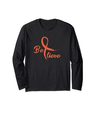 Cancer Fight Cancer Ribbon Long Sleeve T-Shirt. Size:2XL (D47) - Image 1 of 2