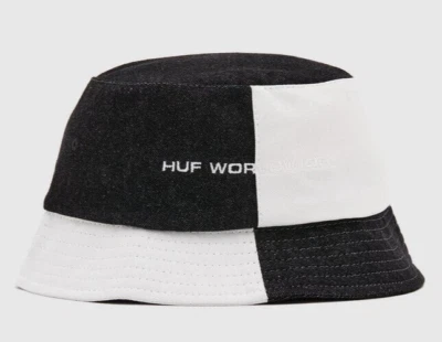 Huf Worldwide Gorra de Monopatín Sombrero de Cubo Bloqueo Negro Blanco S/M Foto 1 de 2