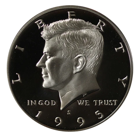1995 S Kennedy Half Dollar Gem Deep Cameo Proof CN-Clad Cover