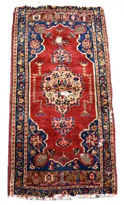 Fabulous Antique Turkish Rug 21'' x 42'' Collector's Item Cappadocia Yastik Rug - Picture 1 of 12
