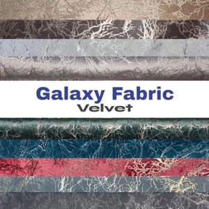 Luxury Crushed Velvet Galaxy Fabric - Sold by the Meter - Picture 1 of 24