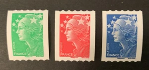 Timbres France 2008 issus de roulette YT 219 220 221. Beaujard autoadhésifs - Photo 1/2