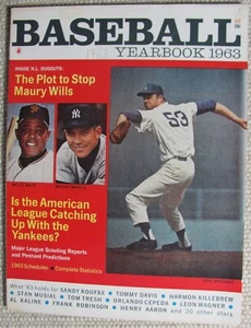 1963 Baseball Jahrbuch Magazin Mickey Mantle, Willie Mays, Drysdale Zeitungskiosk - Bild 1 von 7