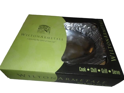 WILTON ARMETALE VICEROY OVAL BOWL # 372285 (1) OVAL SERVING TRAY 12X 9.5 METAL - Image 1 of 4