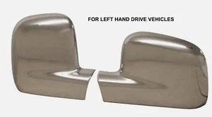 LHD Chrome Door Mirror Trim Covers Set Volkswagen T5 Transporter (2003-2010) - Picture 1 of 5